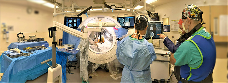 A panoramic view of a surgical room