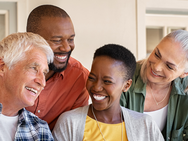 Group of people smiling
