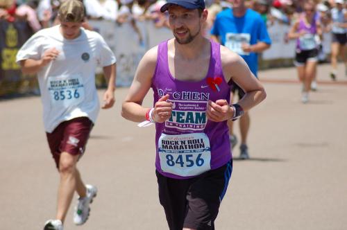 Dr. Jochen Ditterich running the San Diego Marathon